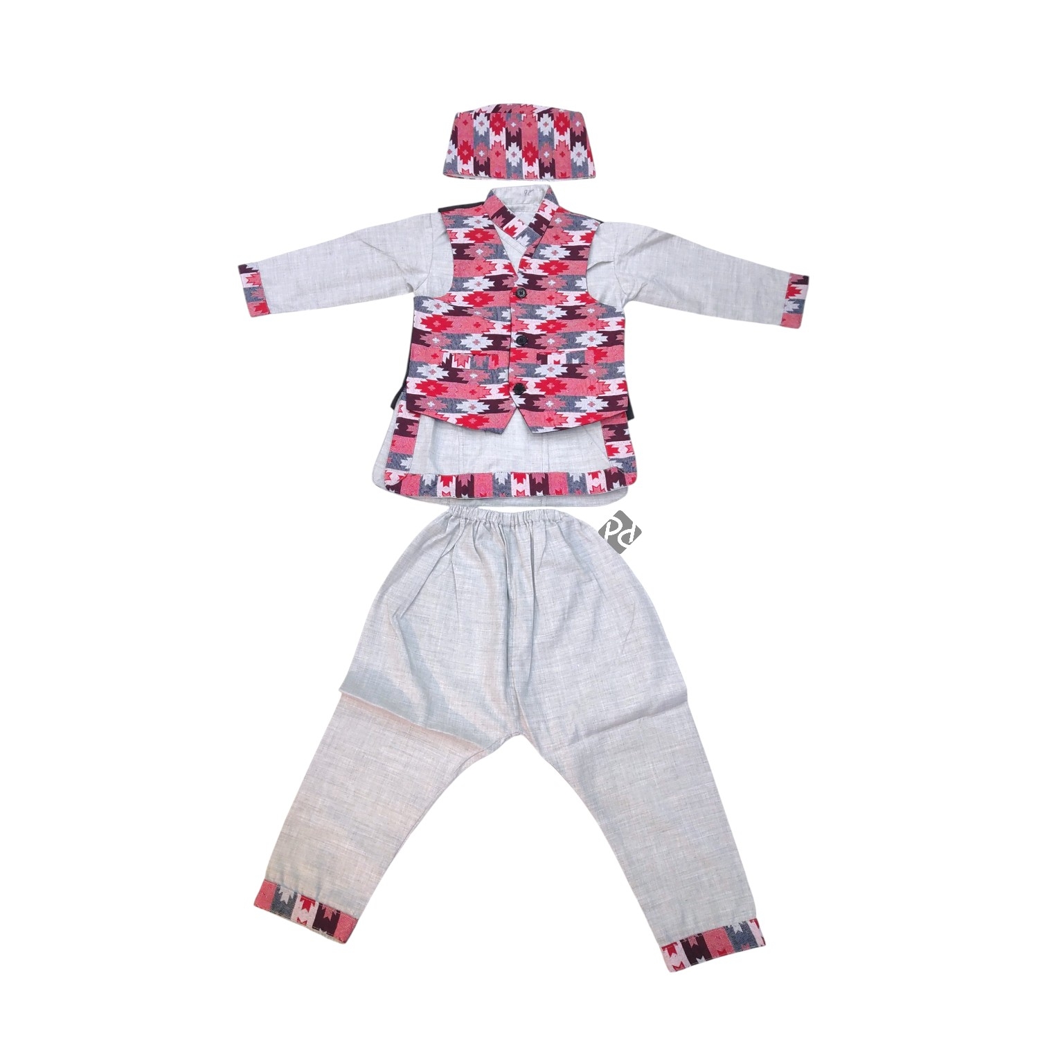 Baby Dhaka Border Cotton Daura Set Item No. 18