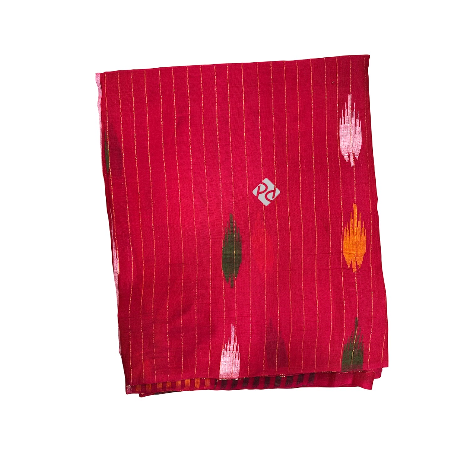 Shining Cotton Red Dhaka Saree