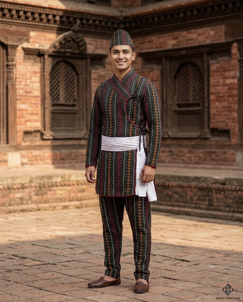 Newari Mens Nagbeli Jhyapu Dress