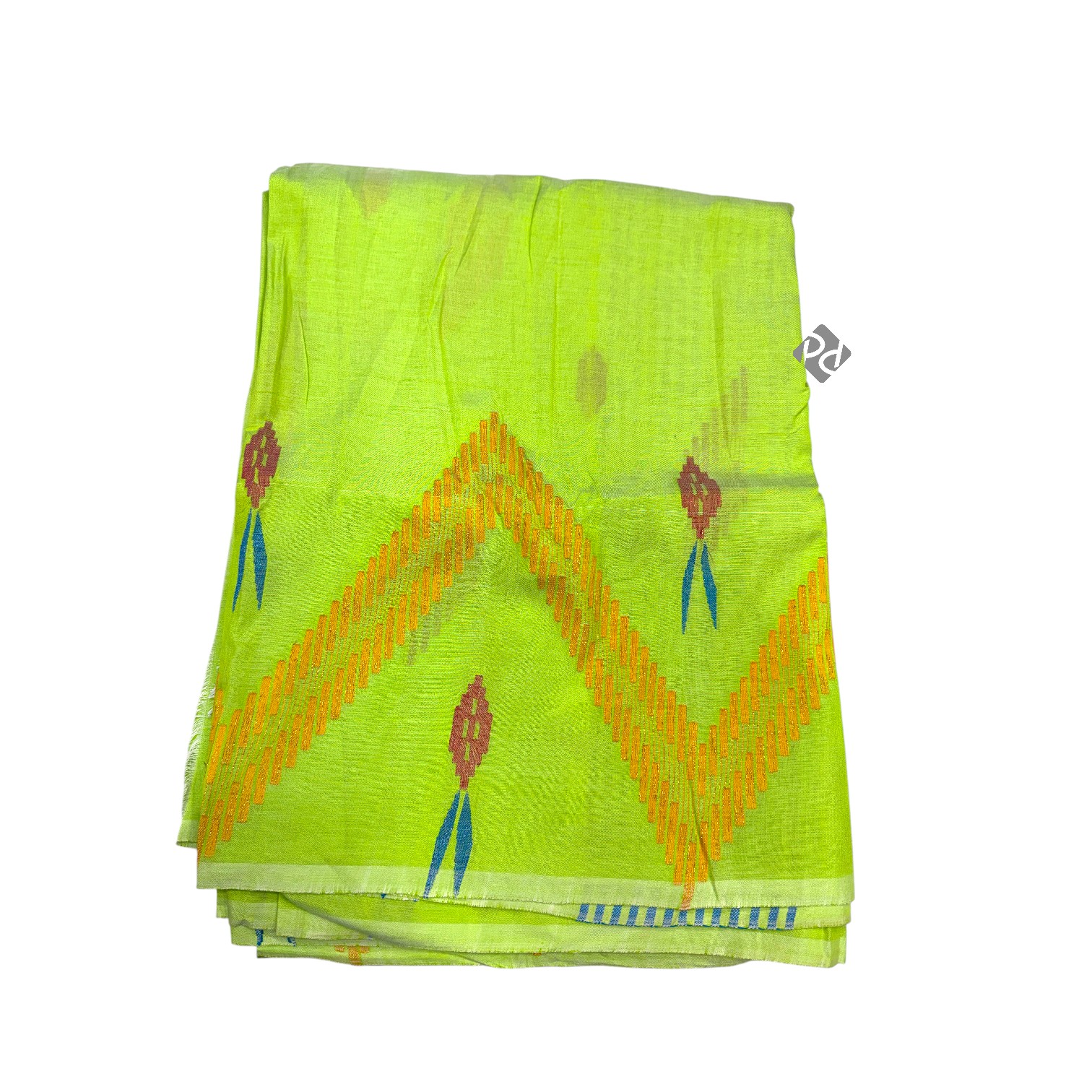 Parrot-Green Silk Saree